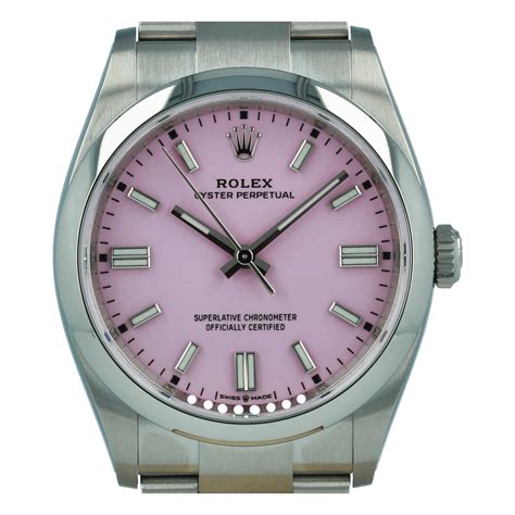 rolex pink 36mm|36mm rolex on woman.